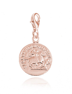 Charms moneta Antique - rose gold