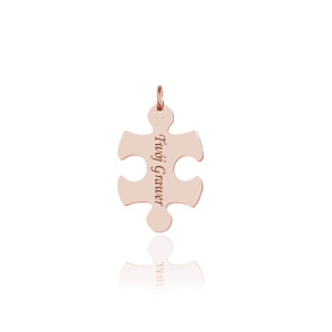 Na święta | Wisiorek Puzzel I - Grawer - rose gold