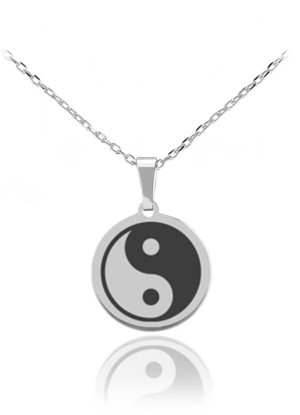 Damski Naszyjnik na Łańcuszku z Symbolem Yin Yang ze Srebra pr. 925