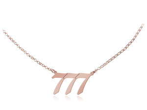 Srebrny Naszyjnik Liczby Anielskie - Srebro 925 - Wybór - Rose Gold