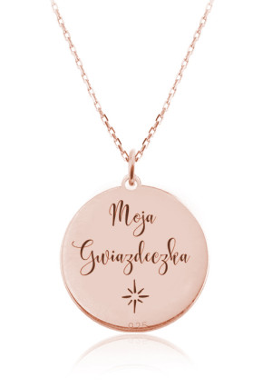 Naszyjnik Moja Gwiazdeczka - Grawer - Rose Gold