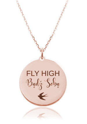 Naszyjnik Bądź Sobą - Fly High - Grawer - rose gold
