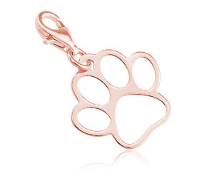Zawieszka do bransoletek charms łapka - rose gold