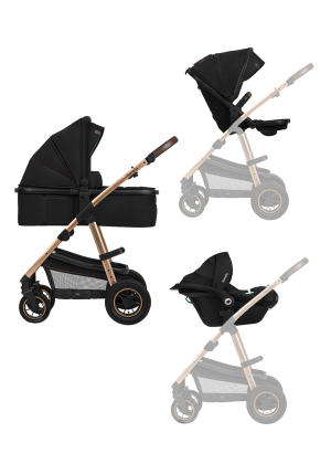 Lionelo Amber 3in1 Black Onyx — Kombikinderwagen