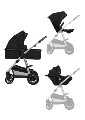 Lionelo Amber 3in1 Black Silver — Kombikinderwagen