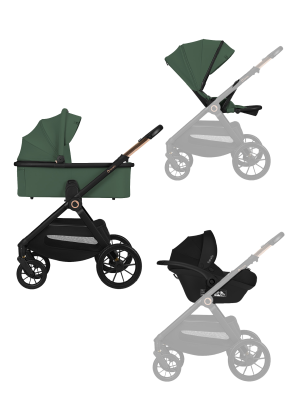 Lionelo Layla 3in1 Green Forest — Kombikinderwagen