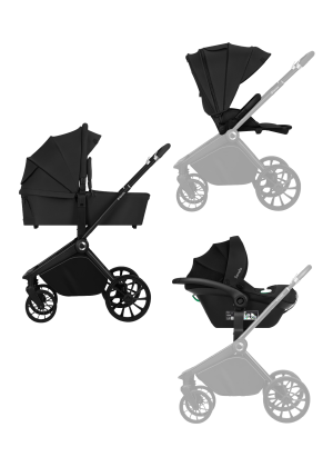Lionelo Mika Plus 3in1 Black Onyx — Kombikinderwagen