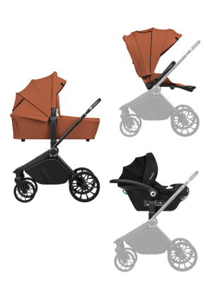 Lionelo Mika Plus 3-in-1 Brown Rust — Kombikinderwagen