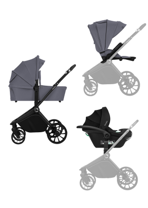 Lionelo Mika Plus 3-in-1 Grey Stone — Kombikinderwagen