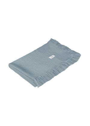 Kocyk niemowlęcy Lionelo Muslin Blanket Stone Blue