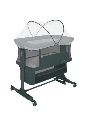 Łóżeczko dostawne 3w1 Lionelo Jodie Green Graphite