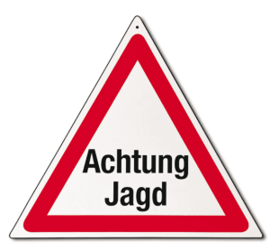 AKAH Warndreieck "Achtung Jagd"