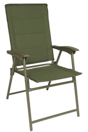 MIL-TEC Army Klappstuhl mit Lehne Schwarz