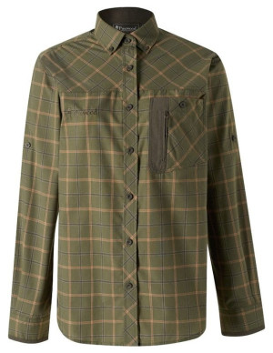 Pinewood Wolf Hemd Damen Green/Terracotta S