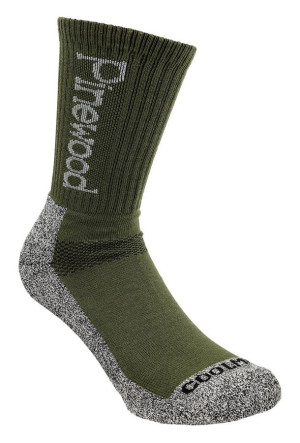 Pinewood Coolmax Socke 2er Pack; Größe: 37-39; Farbe: Dunkelgrün/ Braun