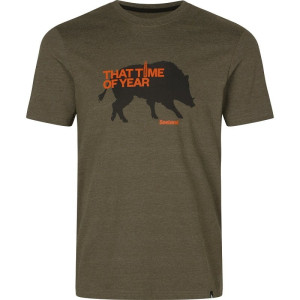 Seeland That Time T-Shirt Pine green melange L