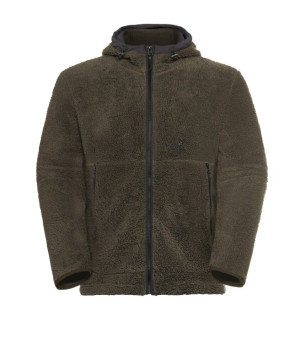 Jack Wolfskin Stone Lite Hooded Sherpa-Fleece-Jacke Obsidian moss XXL
