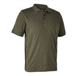 Deerhunter Gunnar Polo Shirt; Größe: S; Farbe: Adventure Green melange