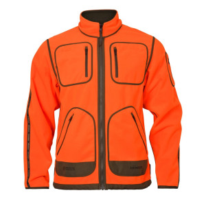 Härkila Kamko Blaze Fleecejacke Orange blaze/Willow green 4XL