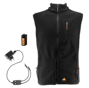 Alpenheat AJ4 Heizweste Fire Fleece unisex; Größe: S; Farbe: Dunkelgrün/ Braun