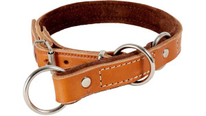 AKAH Halsung mit Begrenzung, Yakleder 40 cm