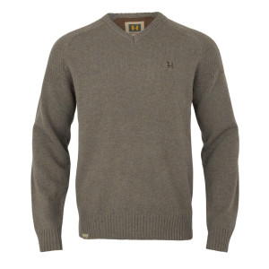 Härkila Vincent Merino Pullover V-Ausschnitt Dark sand XXL