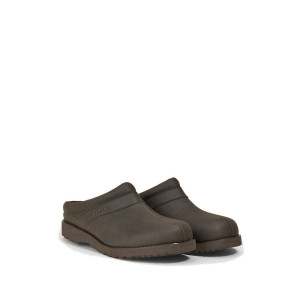 Aigle Basilo Lederclogs Dunkelbraun 43