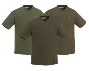 Pinewood 3-Pack T-Shirt Set; Größe: XL; Farbe: Green/H.Brown/Khaki