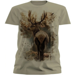 Almtracht Hirsch Wald T-Shirt Sage L