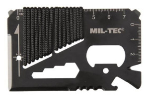 MIL-TEC Survival Tool Paracord Schwarz m. Hülle