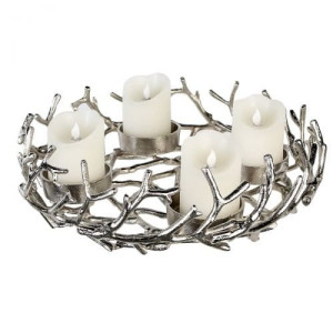 Gilde Adventsleuchter Twigs Ø 42 cm Höhe 12 cm