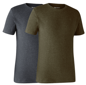 Deerhunter Basic T-Shirt 2er-Pack Herren; Größe: 3XL; Farbe: Brown Leaf melange