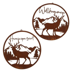 LivingActive Forestis Schild Ø 50 cm Willkommen