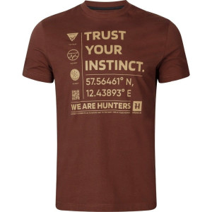 Härkila Instinct T-Shirt Trust Your Instinct; Größe: L; Farbe: Shadow brown