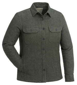 Pinewood Värnamo Overshirt Hemdjacke Damen D.Green M... D.Green Melange M