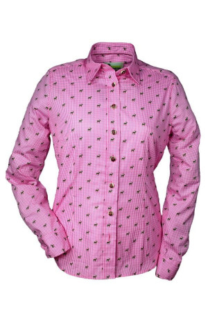 Skogen Karo Bluse Damen Oliv 46