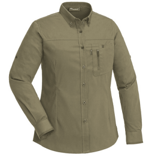 Pinewood Tiveden TC-Stretch Insect-Stop Bluse Damen; Größe: L; Farbe: Hunting Oliv