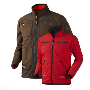 Härkila Kamko Fleecejacke Braun Rot; Größe: 5XL; Farbe: Braun/Rot
