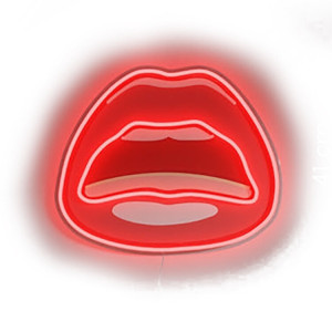 LED DECOR YELLOWPOP TOM W RED LIPS