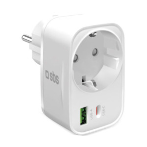 TOMADA SBS SCHUKO USB-A/C PD 20W