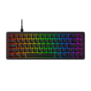 TECLADO HYPERX ORIGINS 2 65 RGB PRETO SWITCH RED LINEAR (PT)