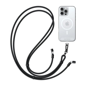 CABO USB-C + FITA SATECHI ONTHEGO CROSSBODY PRETO