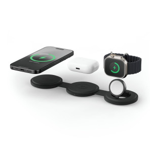 CARREGADOR SATECHI QI2 GO 3IN1 PRETO