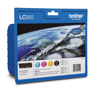 TINTEIRO BROTHER LC-985 PACK4 CORES