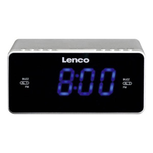 RÁDIO RELÓGIO LENCO CR520 BRANCO