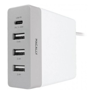 CARREGADOR MACALLY AC 72W USB + USB-C