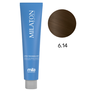 Farba Mila Milaton High Cover 6.14 miedziany popielaty ciemny blond 100 ml