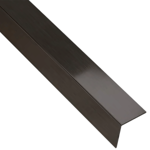 Kątownik ozdobny stalowy - gunmetal - grafitowy matowy - 10x10 mm, 270 cm