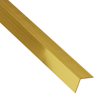 Kątownik ozdobny - stalowy - złoty matowy - 10x10 mm, 270 cm