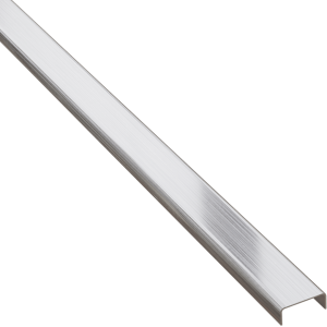 Listwa ozdobna C - stalowa - srebrna matowa - 40 mm, 270 cm